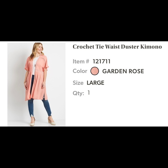 Maurices Kimono Peach Colour Size Large - Picture 2 of 9